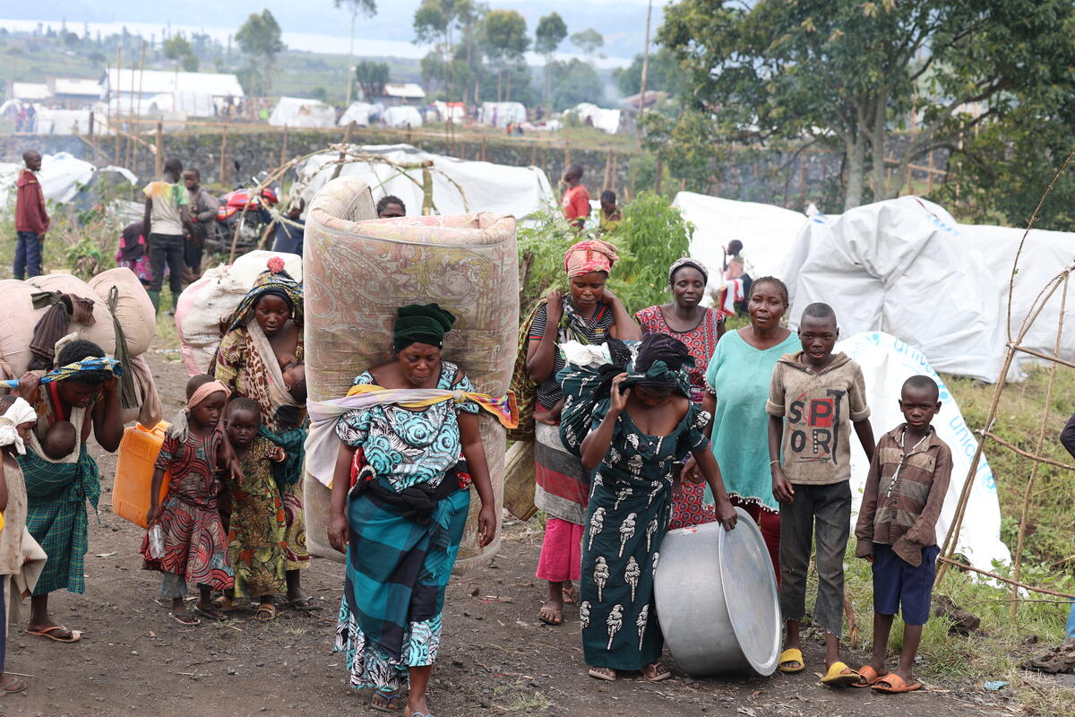 Desplazados por El aumento de los combates en el este de la República Democrática del Congo