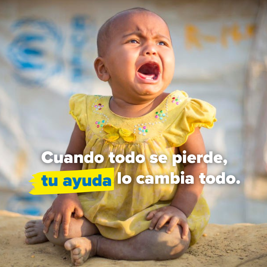 Protege la infancia de miles de niñas y niños refugiados.