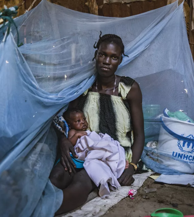 Refugee children from South Sudan